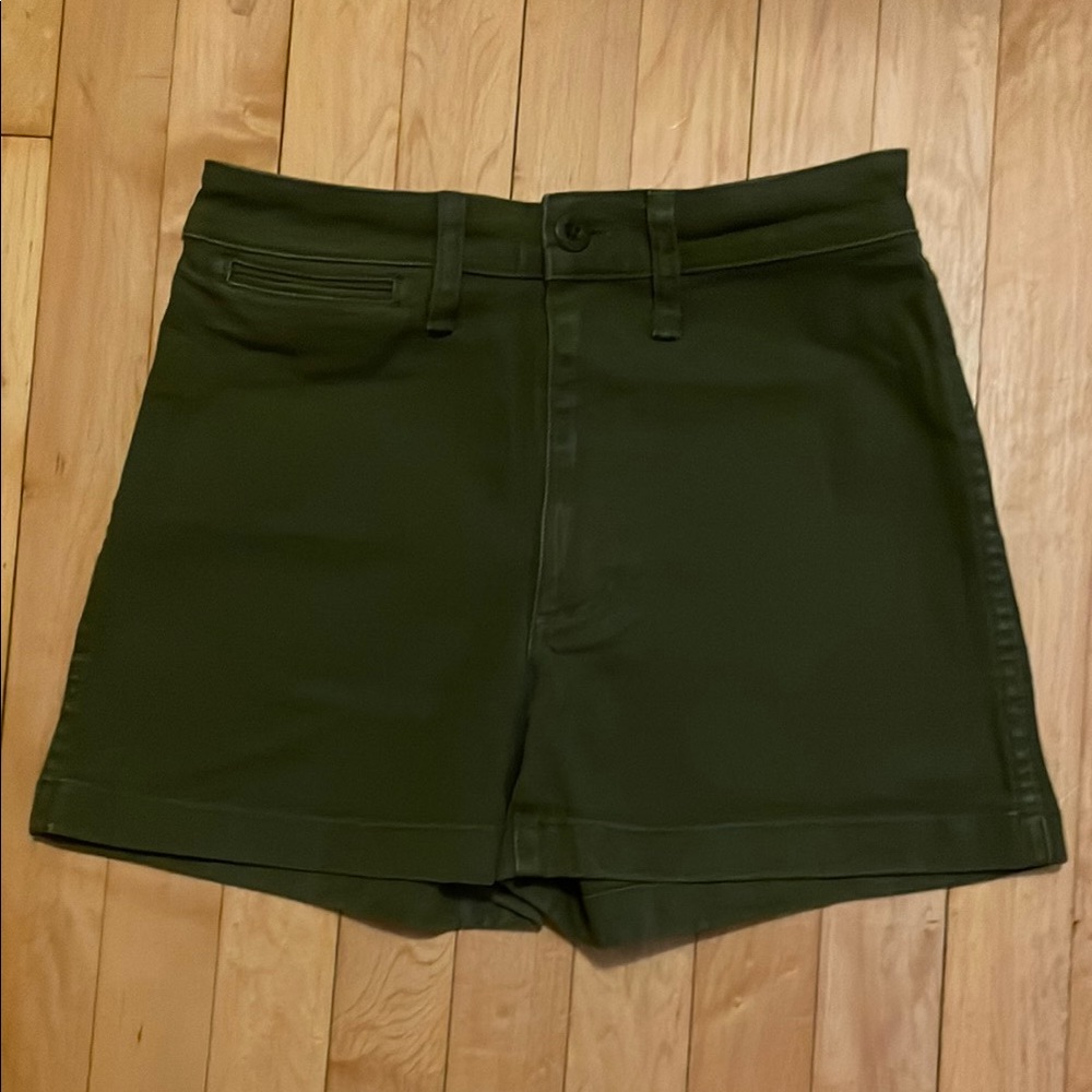 Madewell Green High Waist Shorts with Vintage Style